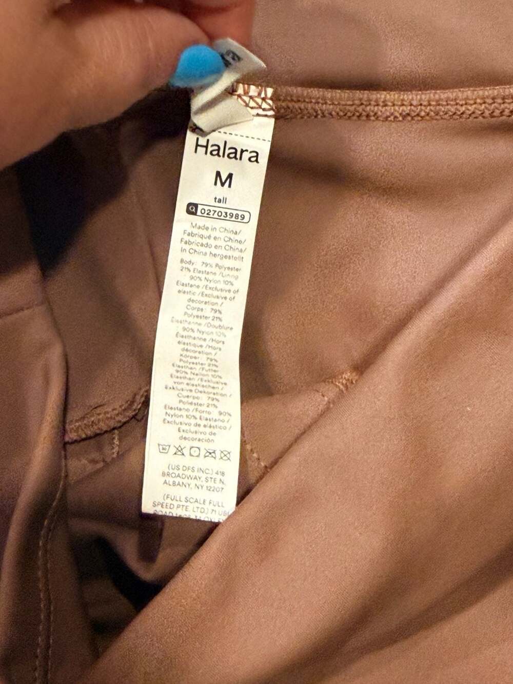 Halara Flex DayStretch Mid Rise Side Zipper Pocket Brown Size Medium Tall - Picture 3 of 8
